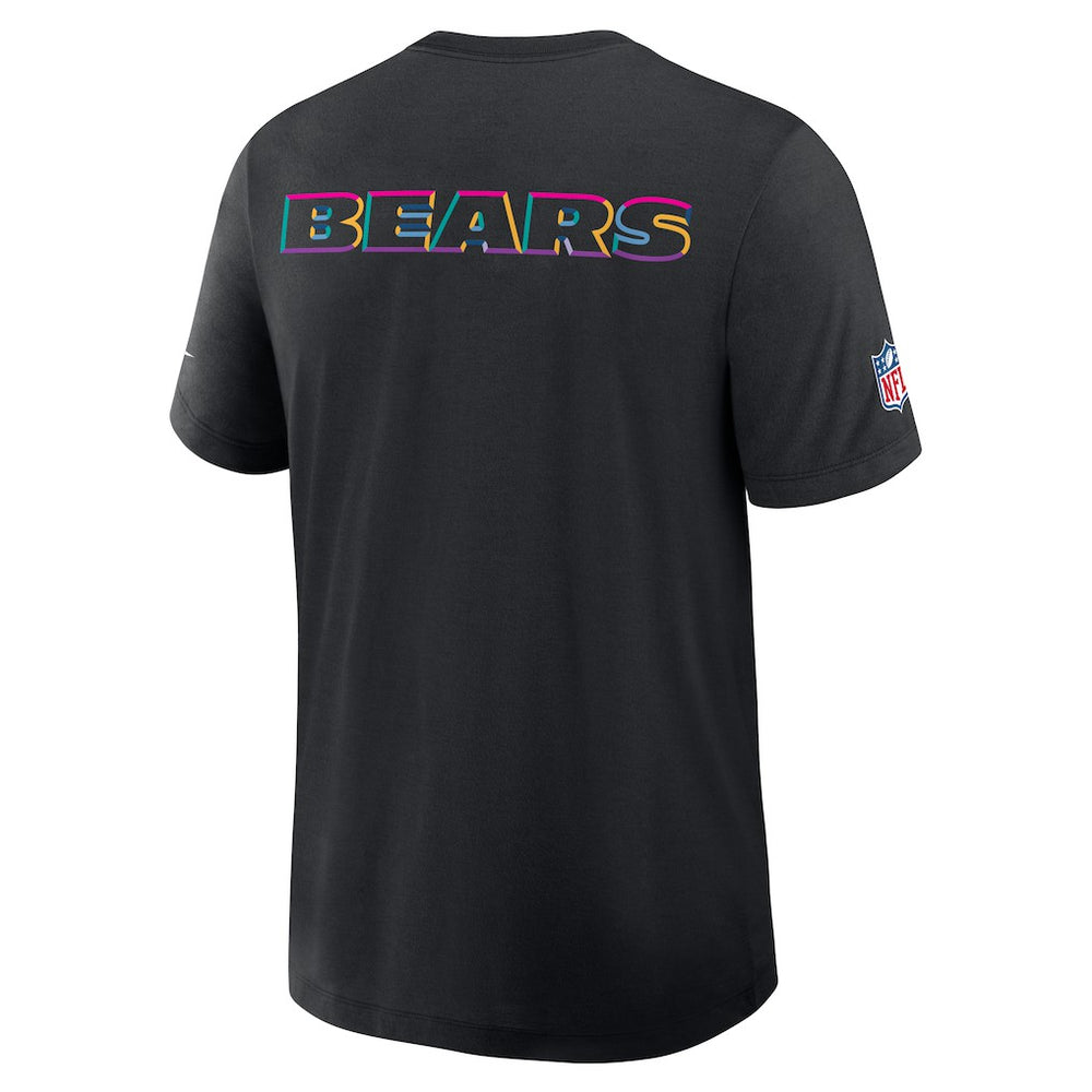 Chicago Bears 2025 NFL Crucial Catch Tri-Blend Dri-FIT T-Shirt Black - Nike