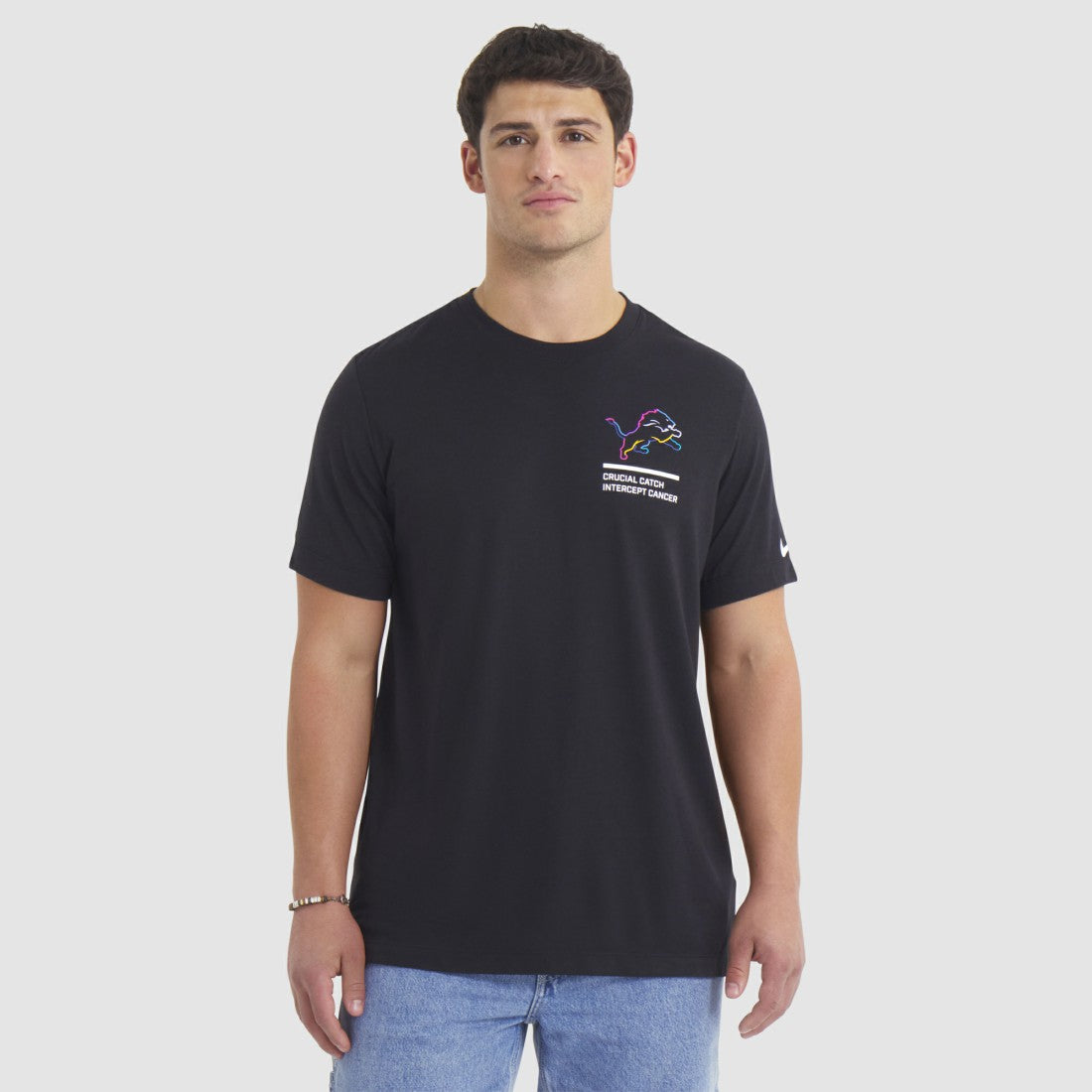 Detroit Lions 2025 NFL Crucial Catch Tri-Blend Dri-FIT T-Shirt Black - Nike