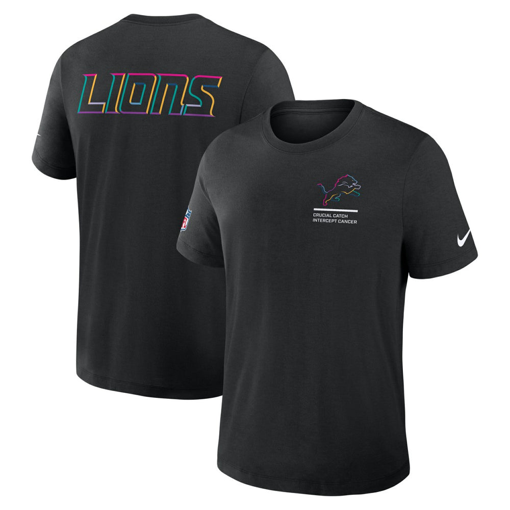 Detroit Lions 2025 NFL Crucial Catch Tri-Blend Dri-FIT T-Shirt Black - Nike