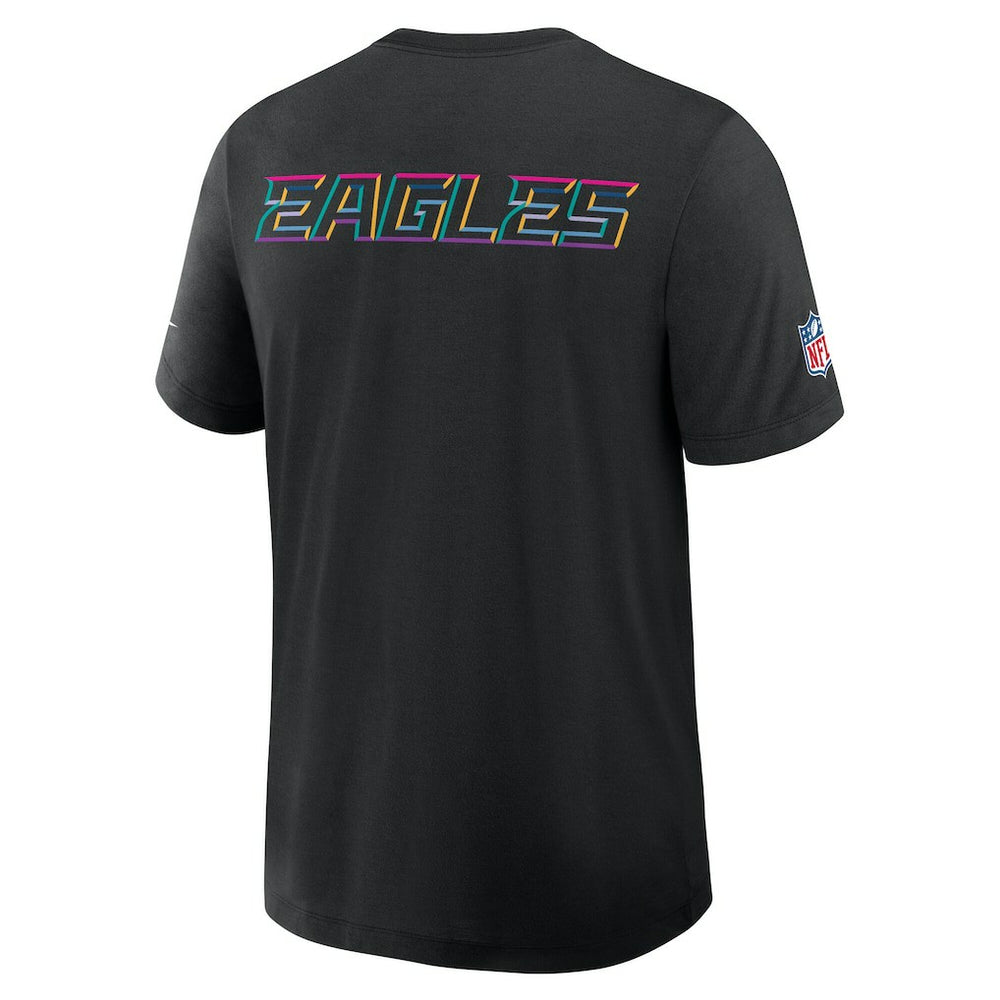 Philadelphia Eagles 2025 NFL Crucial Catch Tri-Blend Dri-FIT T-Shirt Black - Nike