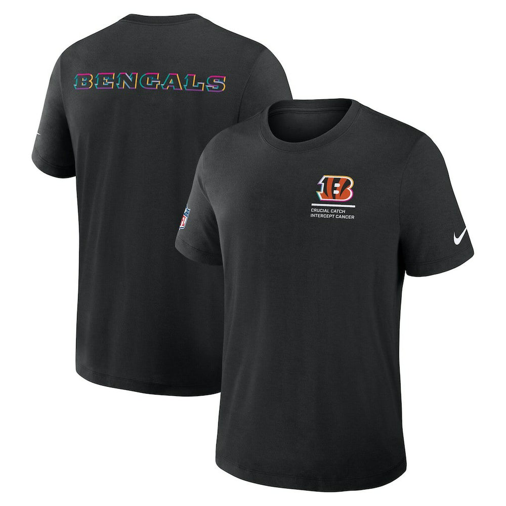 Cincinnati Bengals 2025 NFL Crucial Catch Tri-Blend Dri-FIT T-Shirt Black - Nike