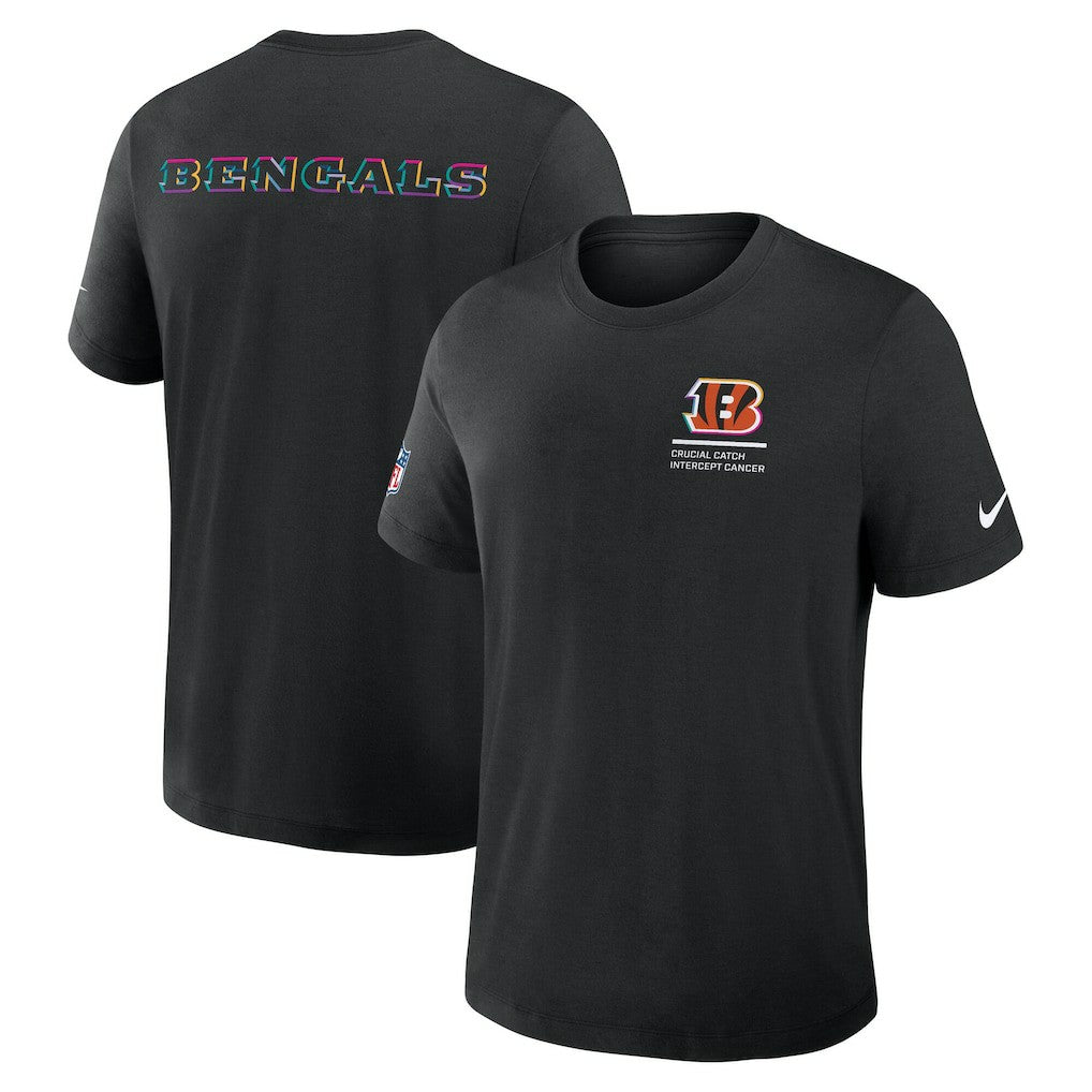 Cincinnati Bengals 2025 NFL Crucial Catch Tri-Blend Dri-FIT T-Shirt Black - Nike
