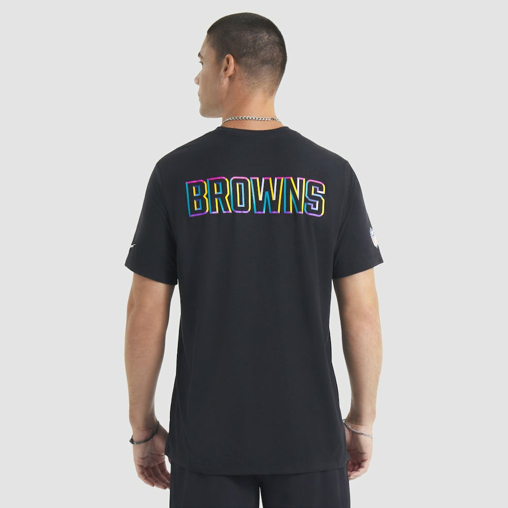 Cleveland Browns 2025 NFL Crucial Catch Tri-Blend Dri-FIT T-Shirt Black - Nike