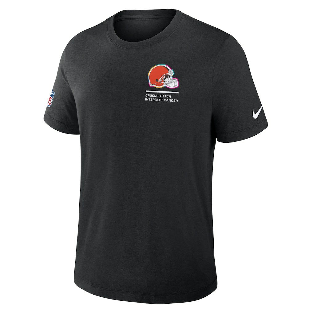Cleveland Browns 2025 NFL Crucial Catch Tri-Blend Dri-FIT T-Shirt Black - Nike