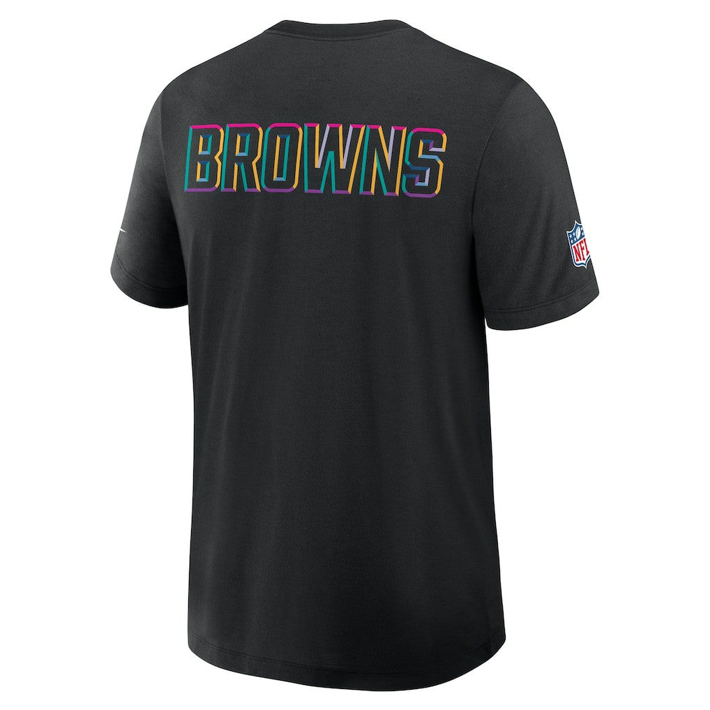 Cleveland Browns 2025 NFL Crucial Catch Tri-Blend Dri-FIT T-Shirt Black - Nike