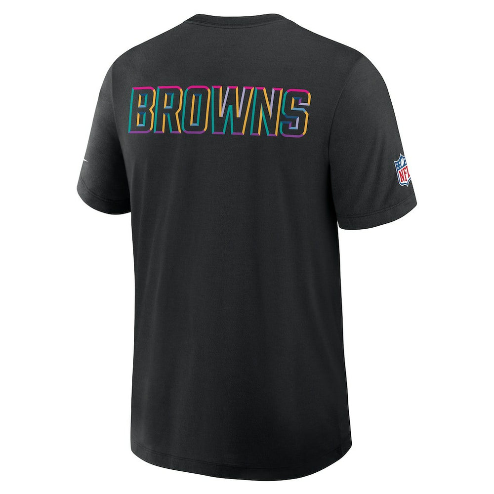 Cleveland Browns 2025 NFL Crucial Catch Tri-Blend Dri-FIT T-Shirt Black - Nike