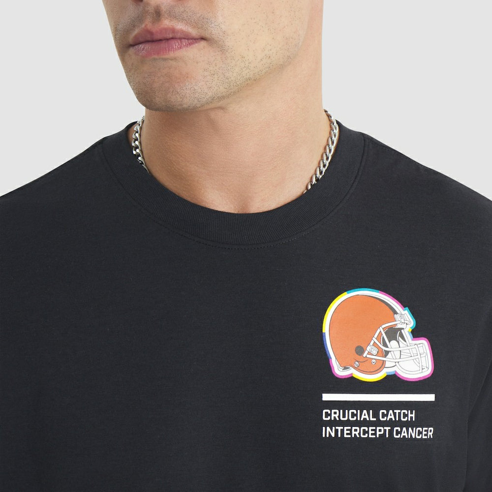 Cleveland Browns 2025 NFL Crucial Catch Tri-Blend Dri-FIT T-Shirt Black - Nike