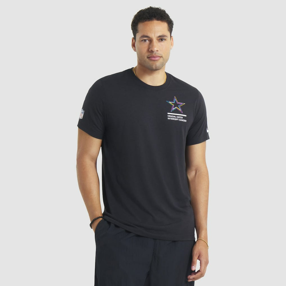 Dallas Cowboys 2025 NFL Crucial Catch Tri-Blend Dri-FIT T-Shirt Black - Nike