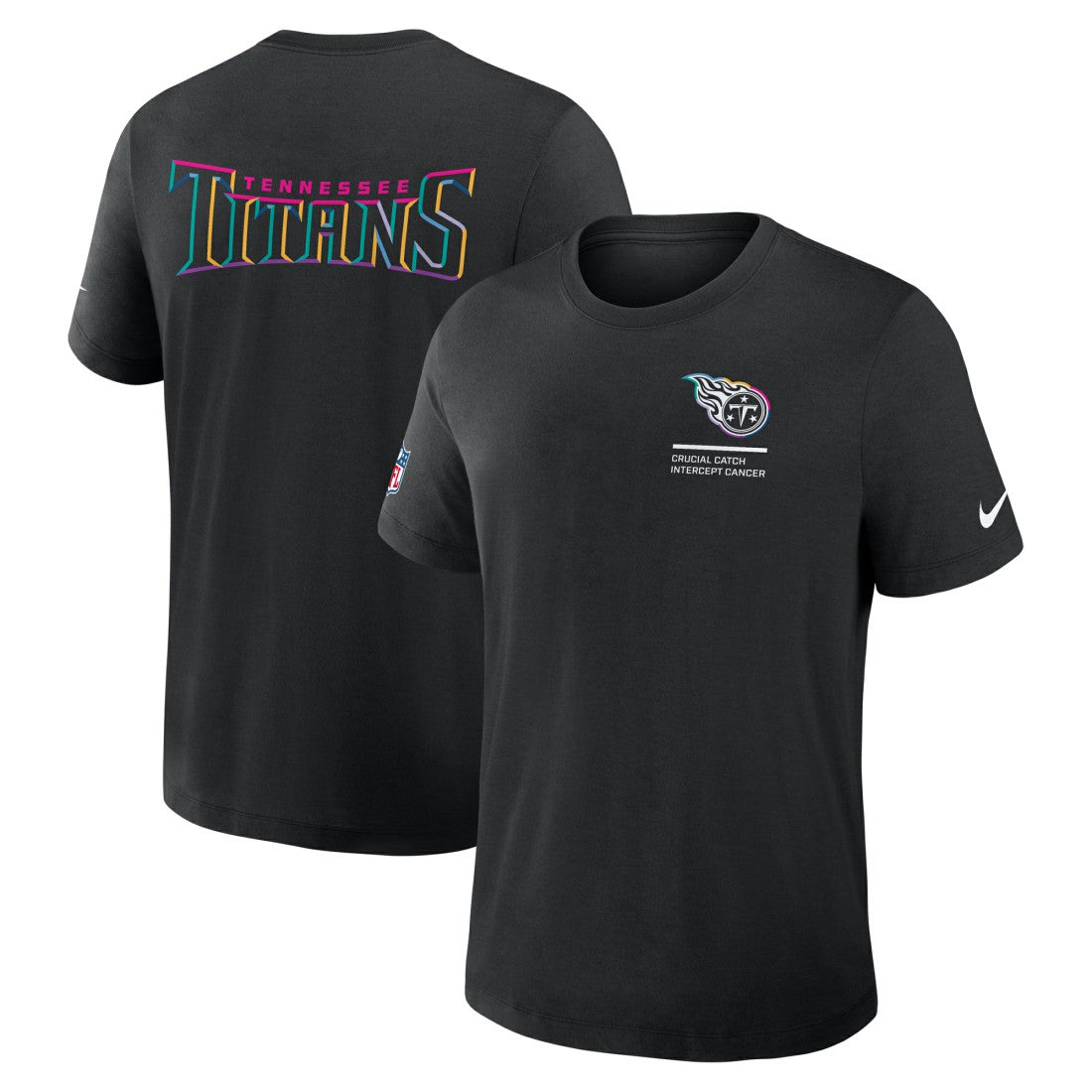 Tennessee Titans 2025 NFL Crucial Catch Tri-Blend Dri-FIT T-Shirt Black - Nike