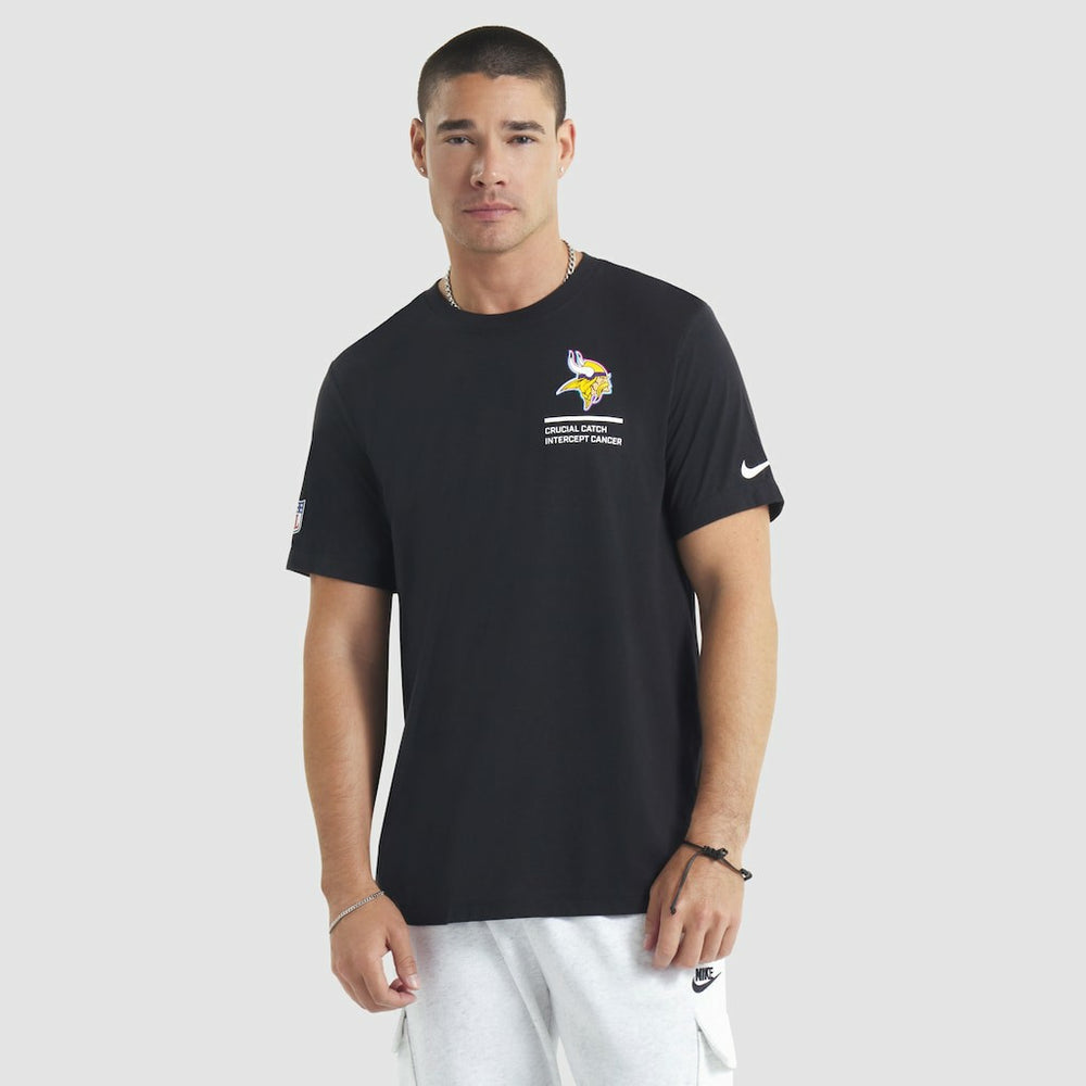 Minnesota Vikings 2025 NFL Crucial Catch Tri-Blend Dri-FIT T-Shirt Black - Nike