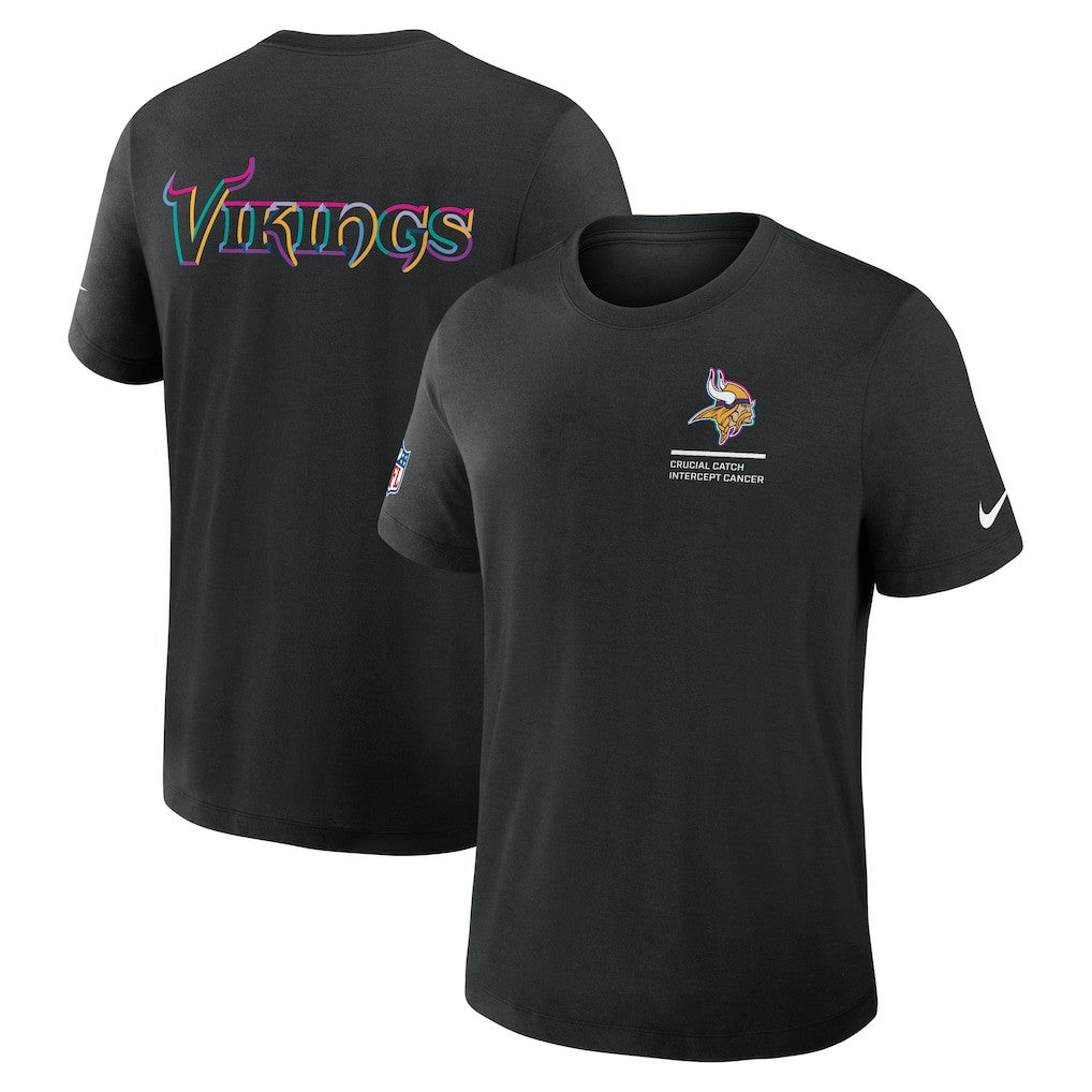 Minnesota Vikings 2025 NFL Crucial Catch Tri-Blend Dri-FIT T-Shirt Black - Nike