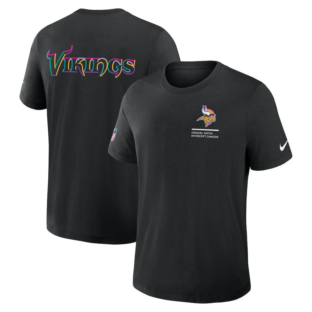 Minnesota Vikings 2025 NFL Crucial Catch Tri-Blend Dri-FIT T-Shirt Black - Nike