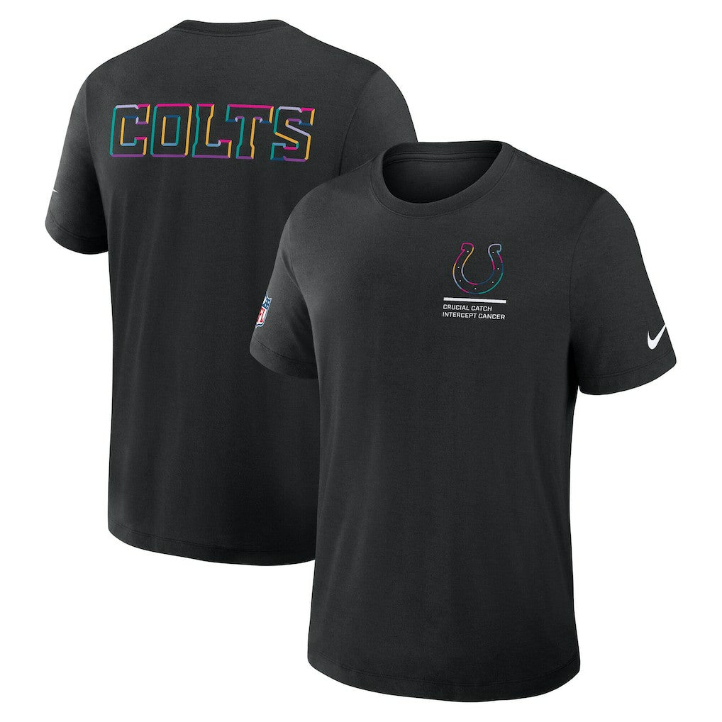 Indianapolis Colts 2025 NFL Crucial Catch Tri-Blend Dri-FIT T-Shirt Black - Nike