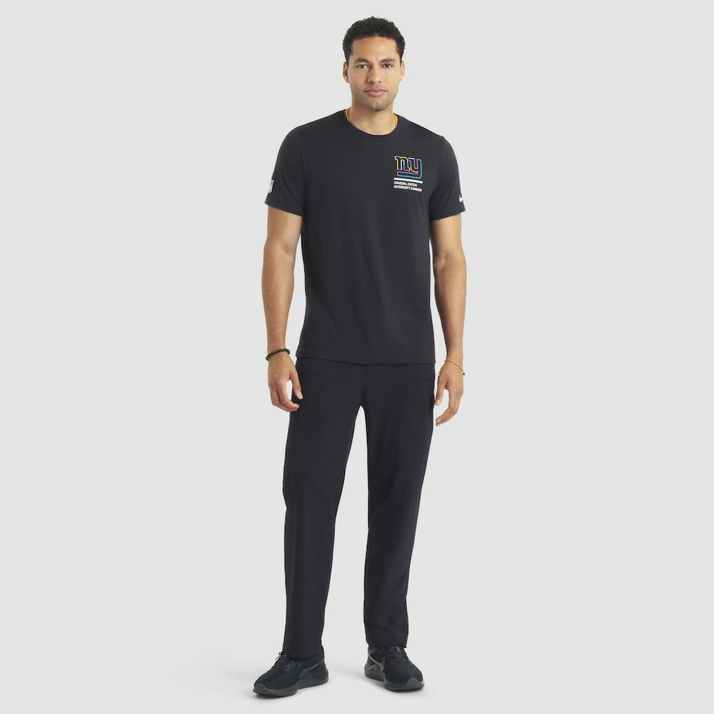 New York Giants 2025 NFL Crucial Catch Tri-Blend Dri-FIT T-Shirt Black - Nike