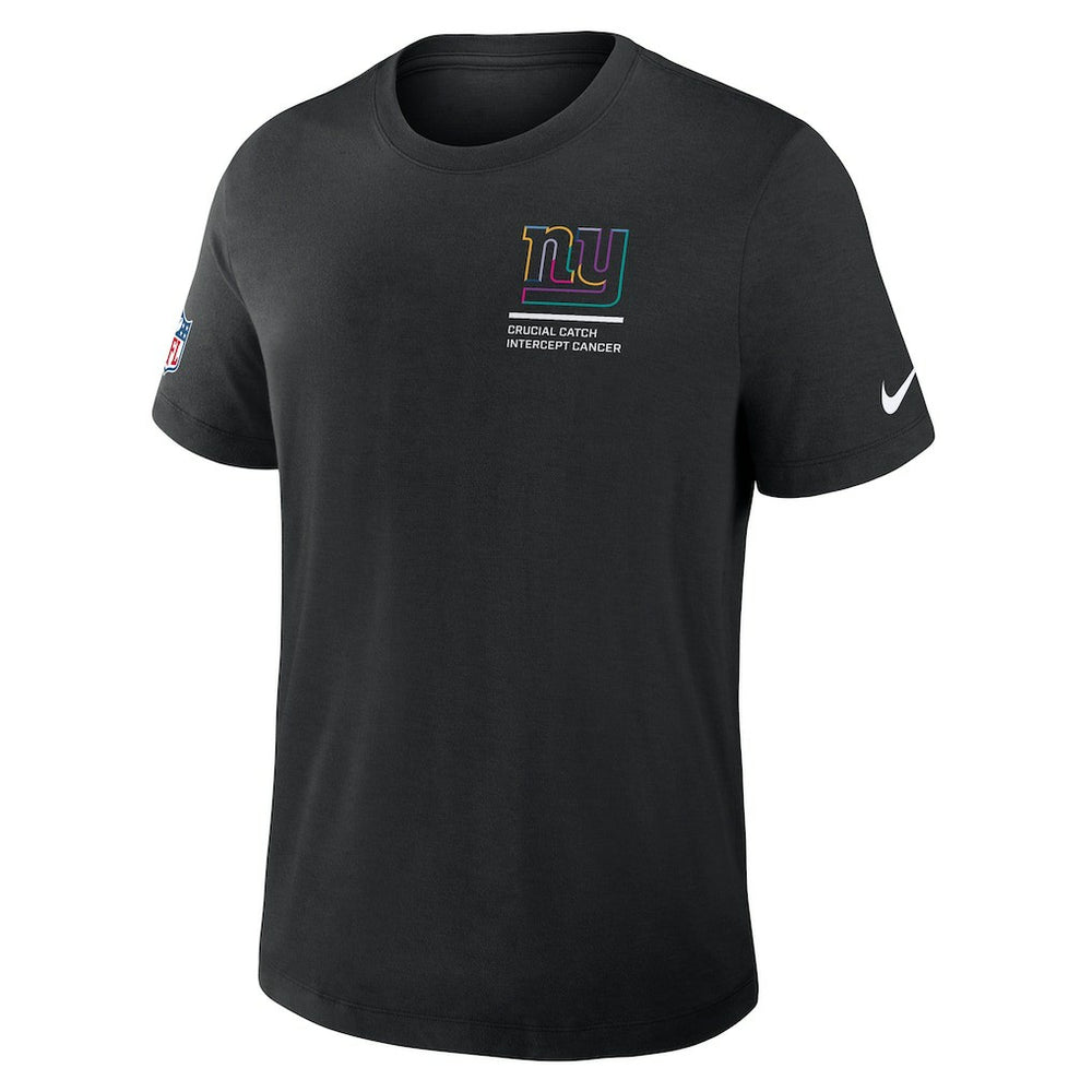 New York Giants 2025 NFL Crucial Catch Tri-Blend Dri-FIT T-Shirt Black - Nike