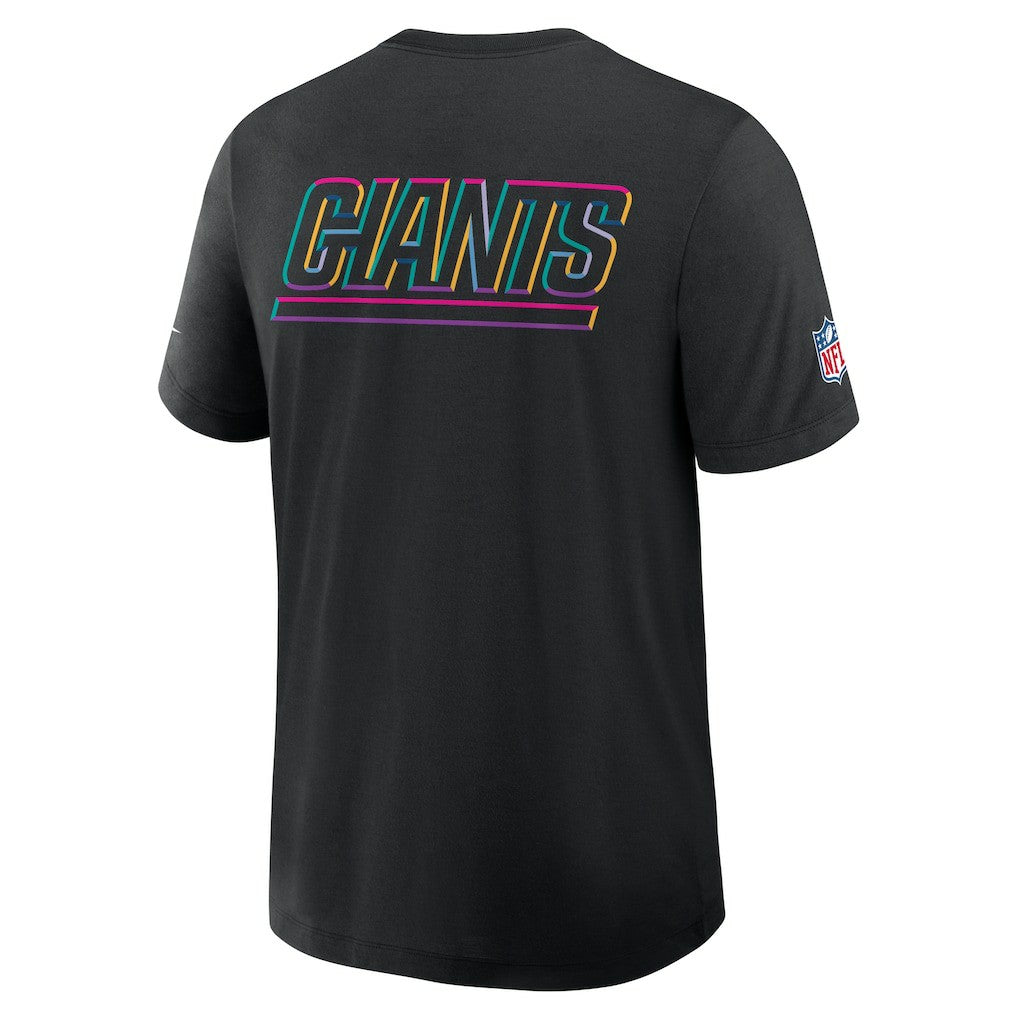 New York Giants 2025 NFL Crucial Catch Tri-Blend Dri-FIT T-Shirt Black - Nike