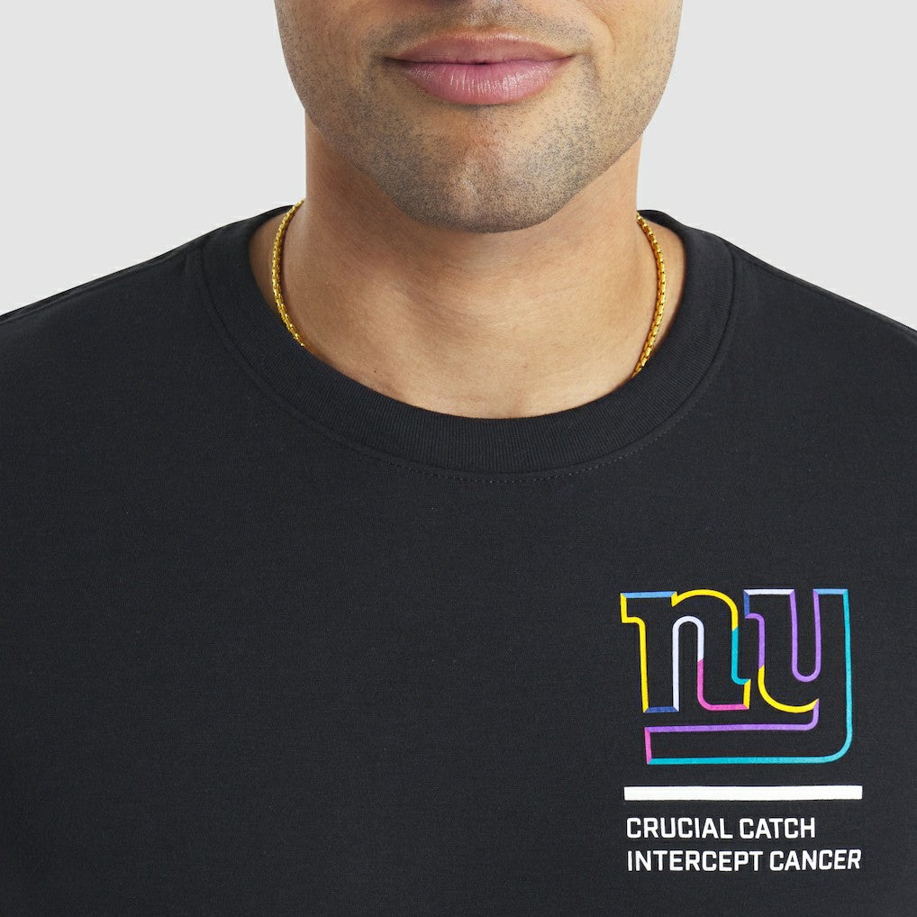 New York Giants 2025 NFL Crucial Catch Tri-Blend Dri-FIT T-Shirt Black - Nike