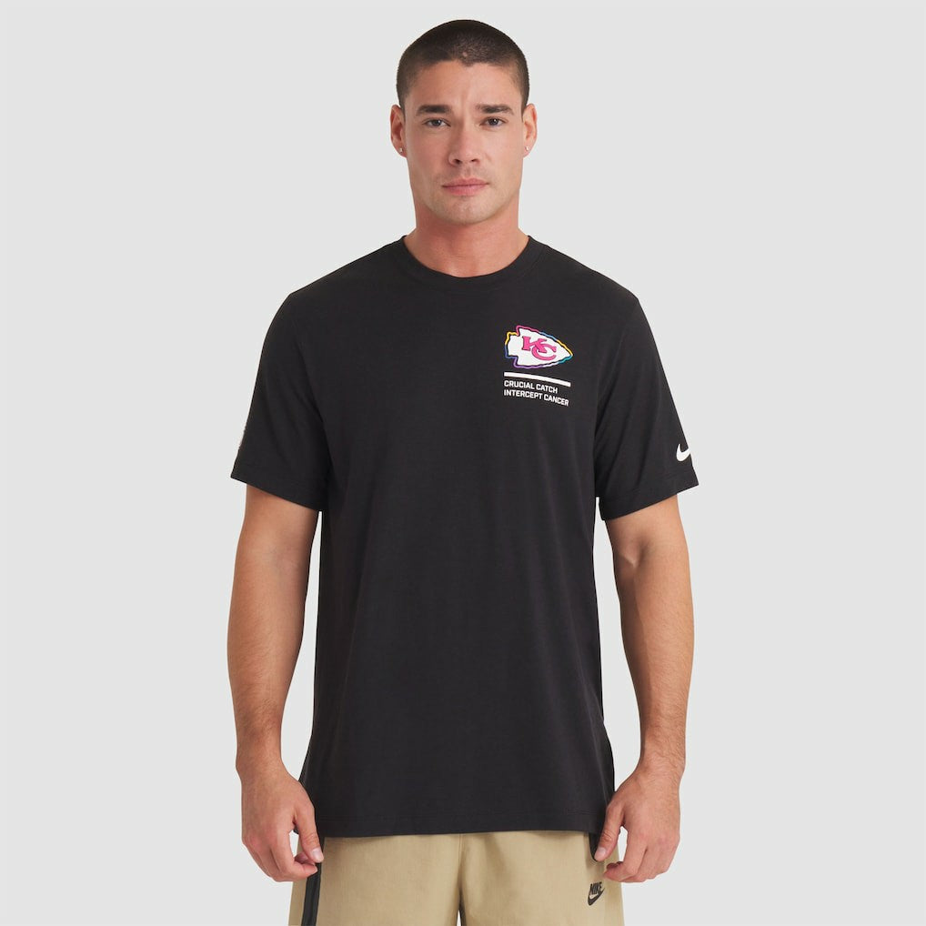 Kansas City Chiefs 2025 NFL Crucial Catch Tri-Blend Dri-FIT T-Shirt Black - Nike
