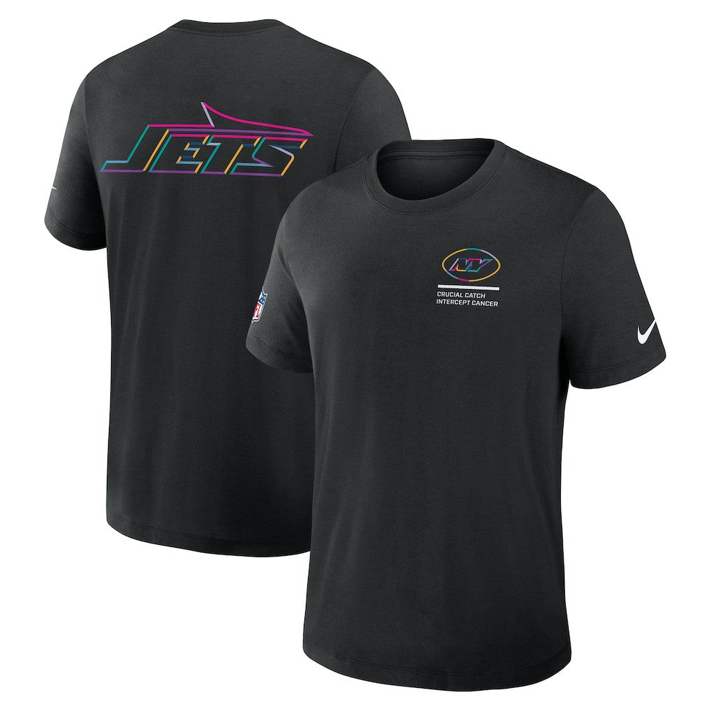 New York Jets 2025 NFL Crucial Catch Tri-Blend Dri-FIT T-Shirt Black - Nike