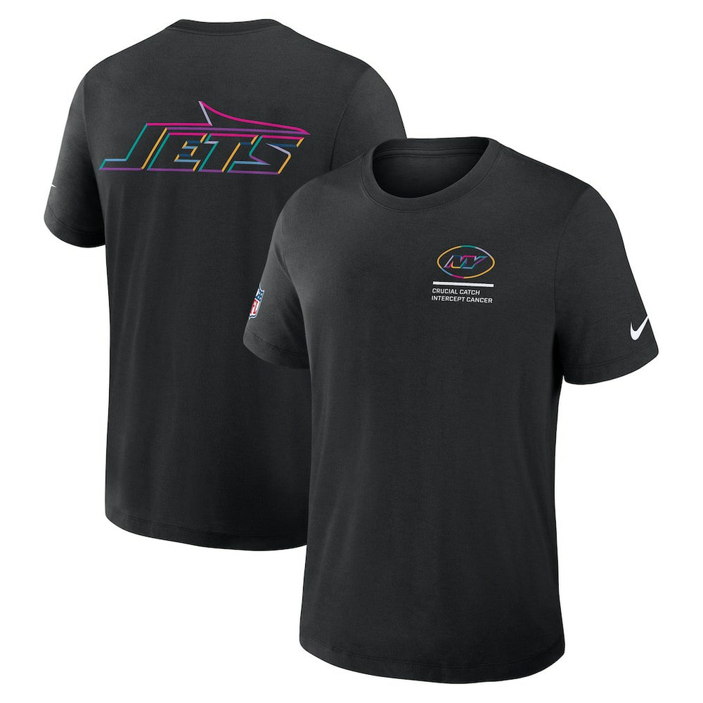 New York Jets 2025 NFL Crucial Catch Tri-Blend Dri-FIT T-Shirt Black - Nike