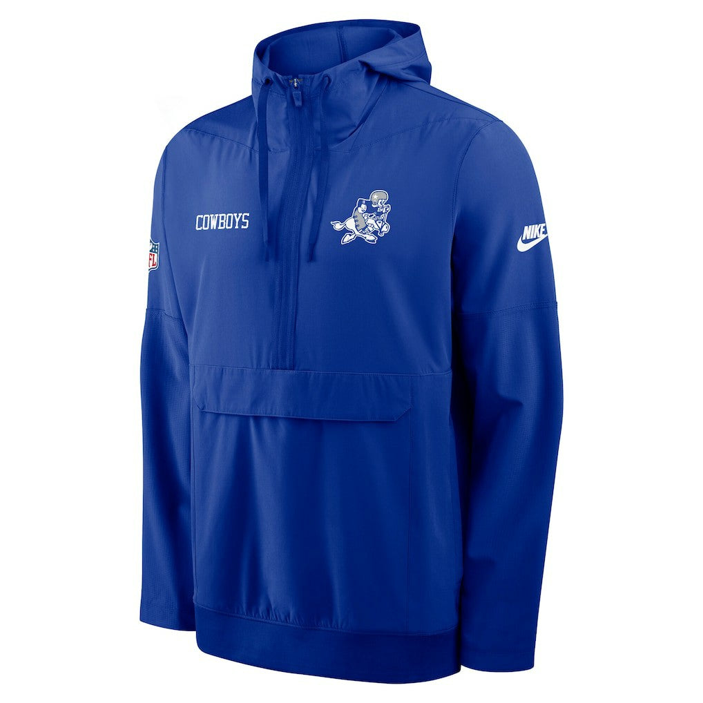 Dallas Cowboys Sideline Alt Pack Anorak Half-Zip Hoodie Jacket Royal - Nike