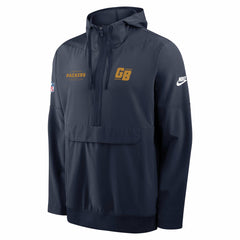Green Bay Packers The 1923 Classic Sideline Half-Zip Anorak Jacket Navy - Nike