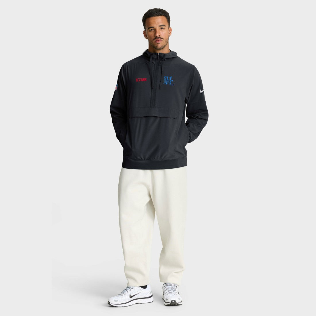 Houston Texans Sideline Alt Pack Anorak Half-Zip Hoodie Jacket Navy - Nike