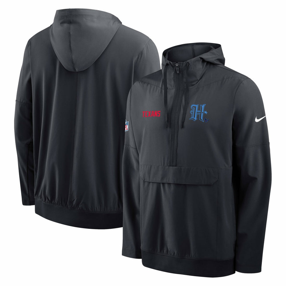Houston Texans Sideline Alt Pack Anorak Half-Zip Hoodie Jacket Navy - Nike