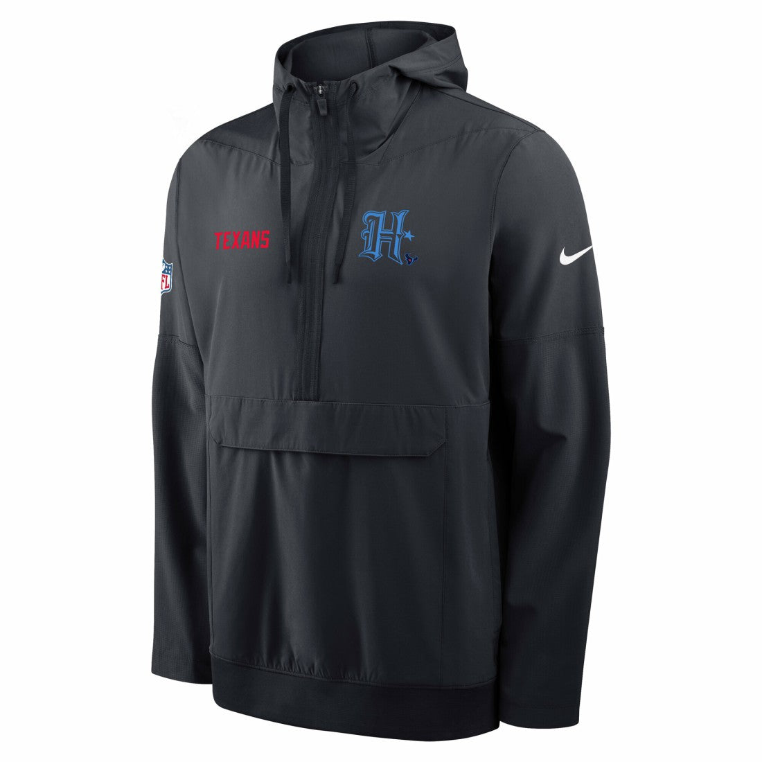 Houston Texans Sideline Alt Pack Anorak Half-Zip Hoodie Jacket Navy - Nike