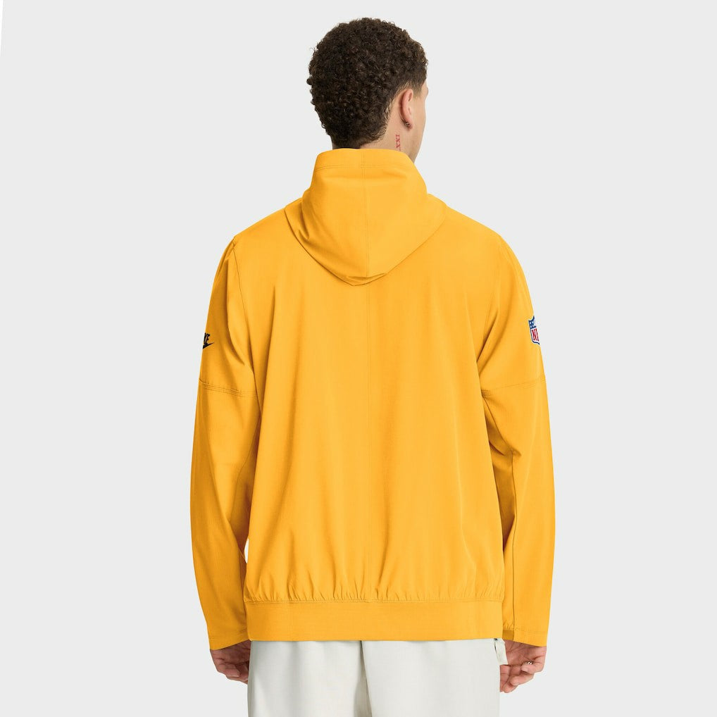 Pittsburgh Steelers 1933 Sideline Alt Pack Anorak Half-Zip Hoodie Jacket Gold - Nike