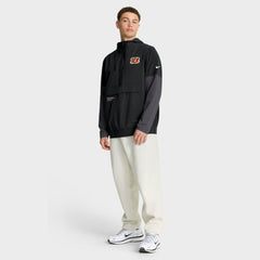 Cincinnati Bengals Sideline Anorak Half-Zip Hoodie Jacket Black - Nike