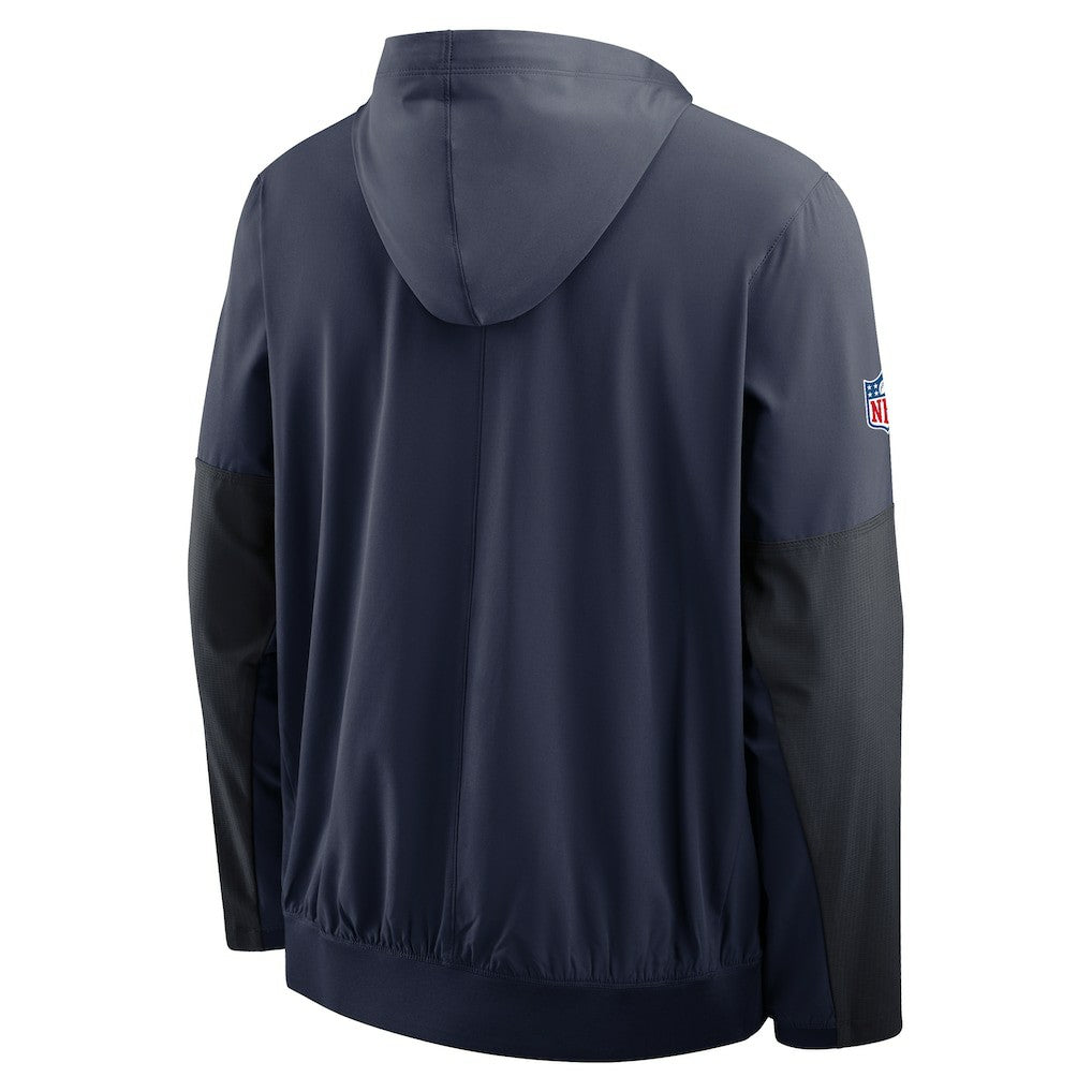 Denver Broncos Sideline Anorak Half-Zip Hoodie Jacket Navy - Nike