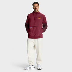 Washington Commanders Sideline Anorak Half-Zip Hoodie Jacket Burgundy - Nike