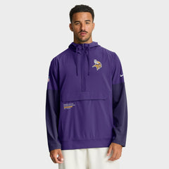 Minnesota Vikings Sideline Anorak Half-Zip Hoodie Jacket Purple - Nike
