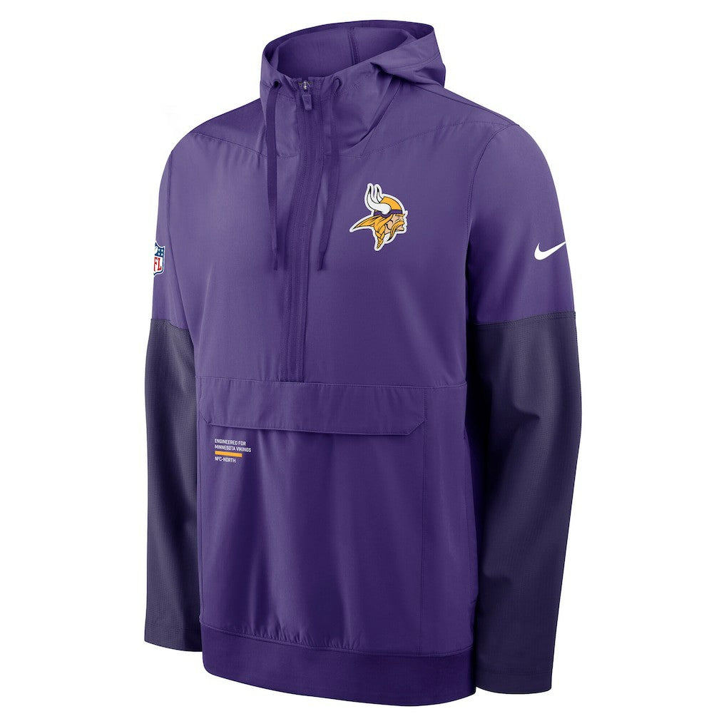Minnesota Vikings Sideline Anorak Half-Zip Hoodie Jacket Purple - Nike