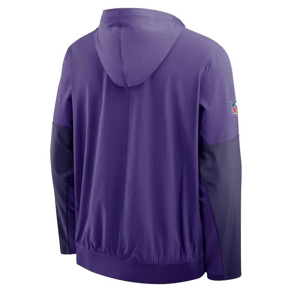 Minnesota Vikings Sideline Anorak Half-Zip Hoodie Jacket Purple - Nike