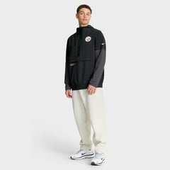 Pittsburgh Steelers Sideline Anorak Half-Zip Hoodie Jacket Black - Nike