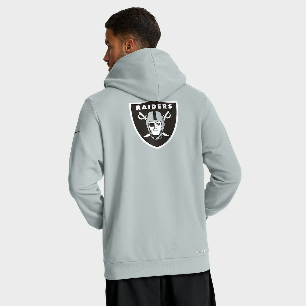 Las Vegas Raiders Sideline Standard Issue Utility Player Dri-FIT Full-Zip Hoodie Silver - Nike