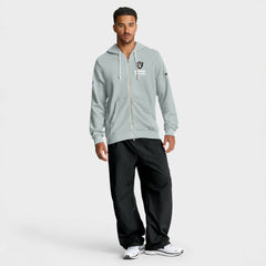 Las Vegas Raiders Sideline Standard Issue Utility Player Dri-FIT Full-Zip Hoodie Silver - Nike
