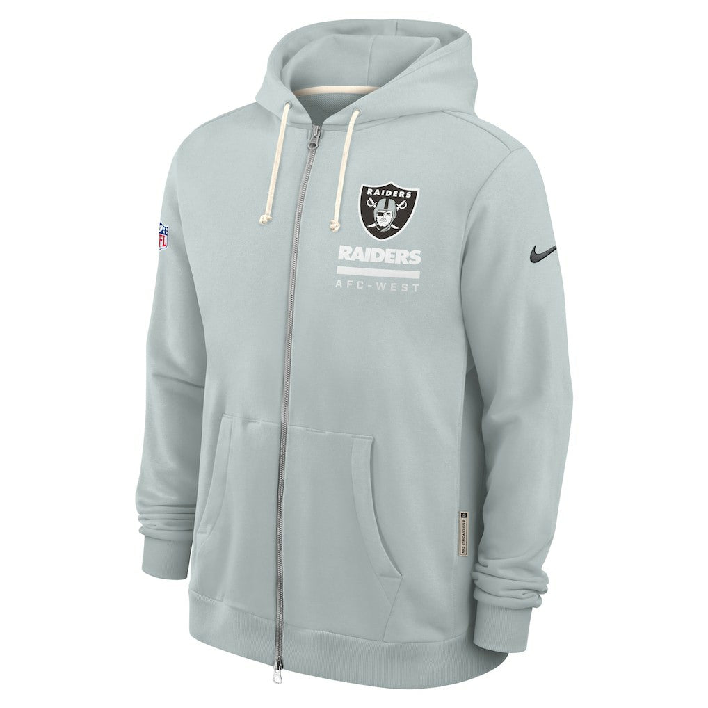 Las Vegas Raiders Sideline Standard Issue Utility Player Dri-FIT Full-Zip Hoodie Silver - Nike