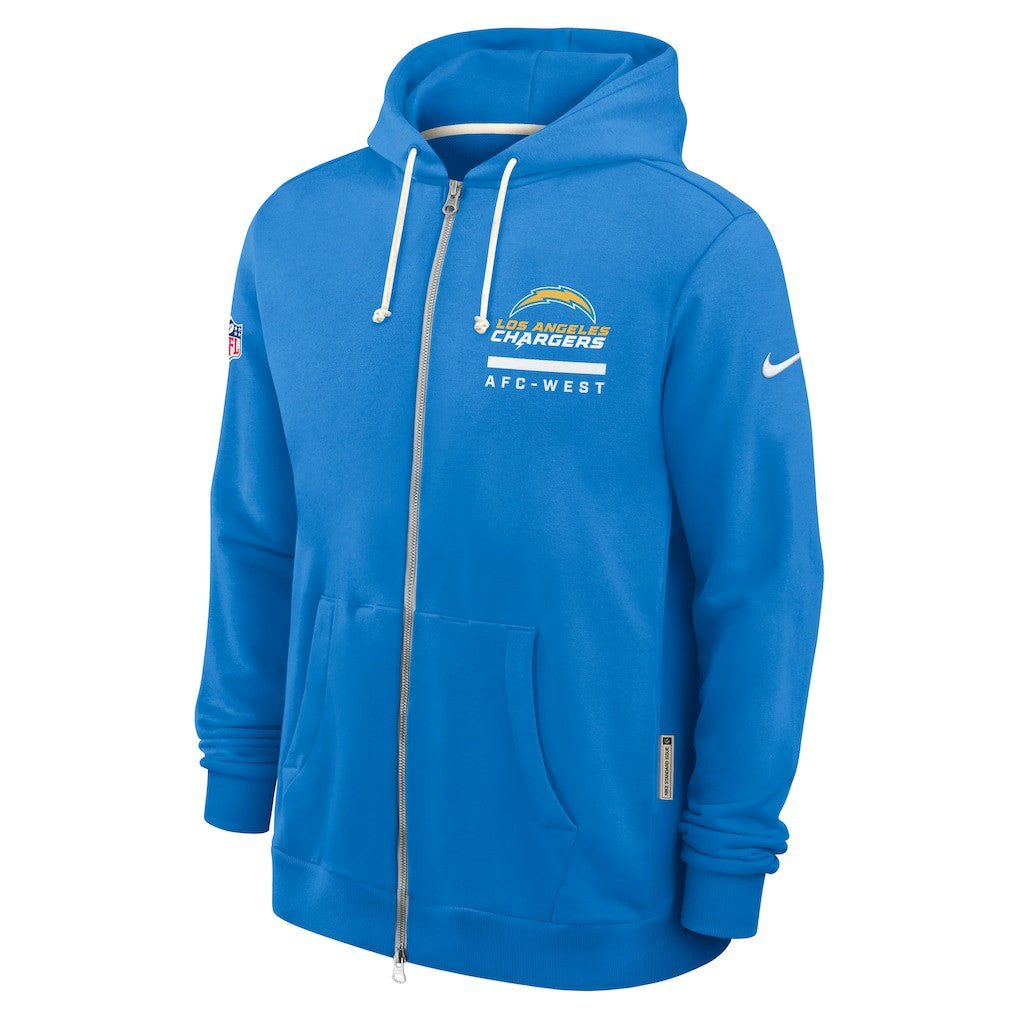Los Angeles Chargers Sideline Standard Issue Utility Player Dri-FIT Full-Zip Hoodie Powder Blue - Nike