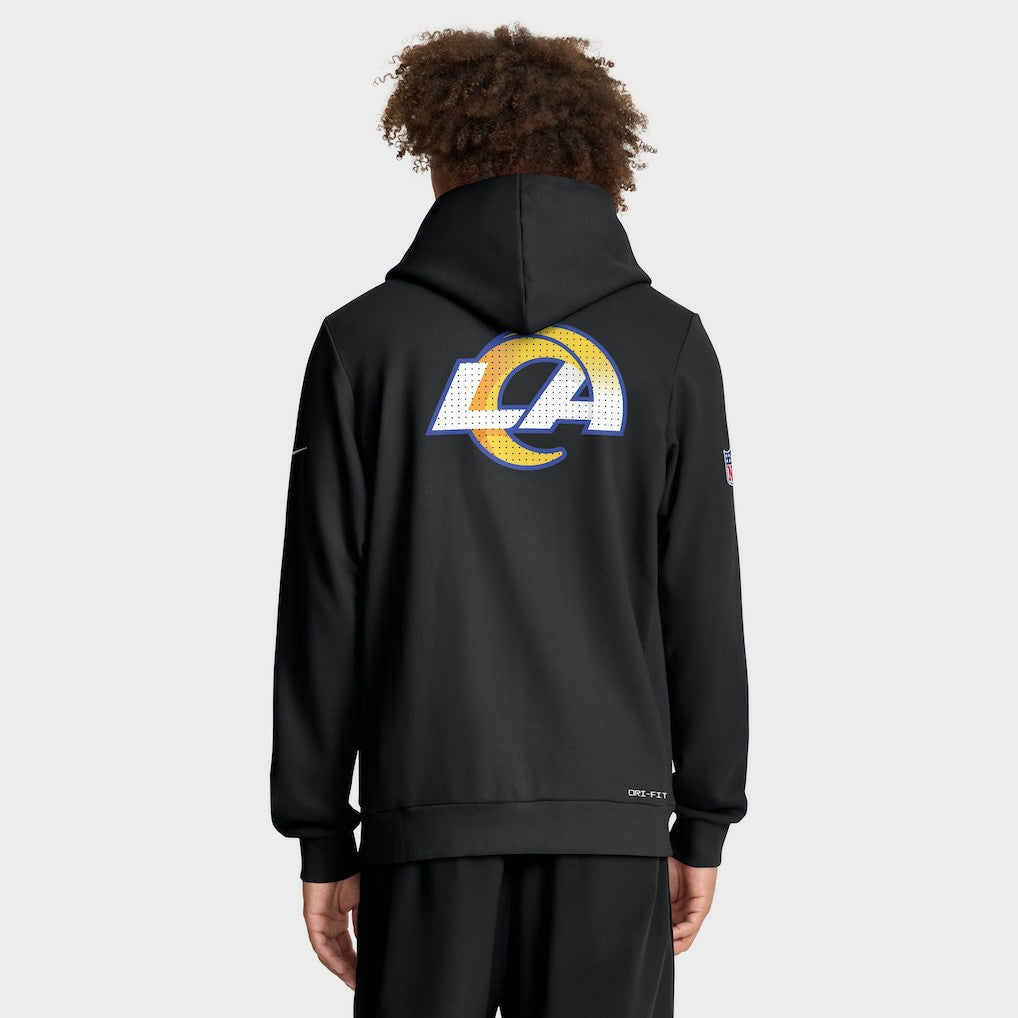 Los Angeles Rams Sideline Standard Issue Utility Player Dri-FIT Full-Zip Hoodie Black - Nike