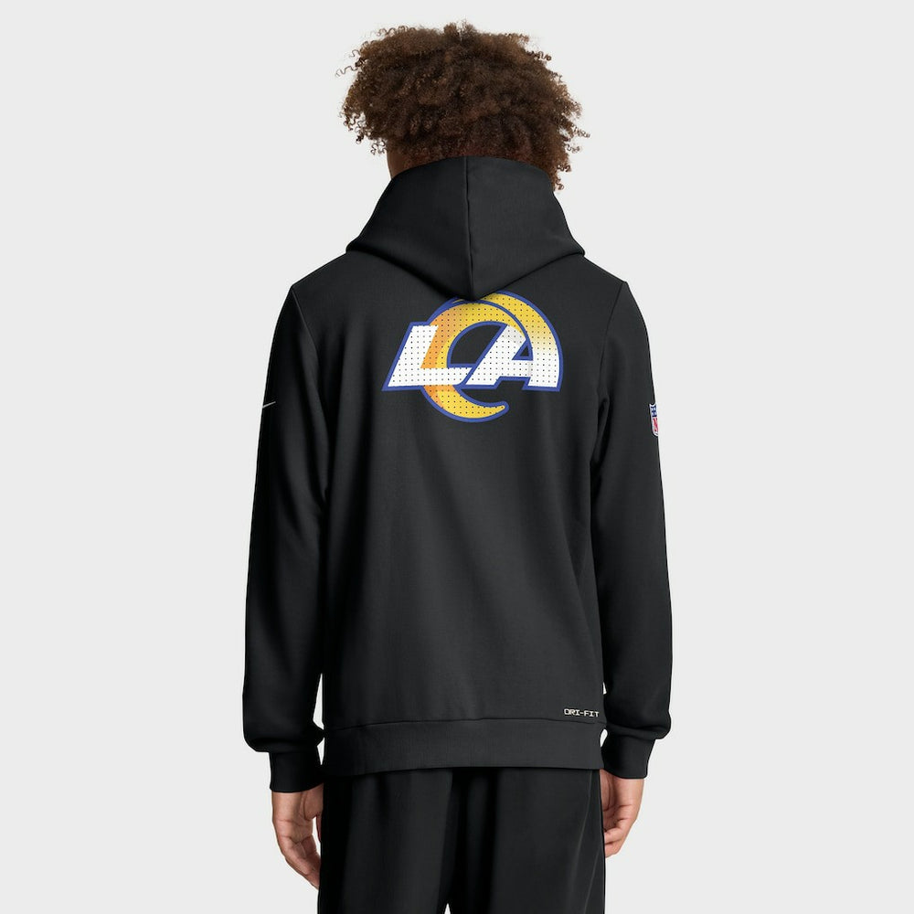 Los Angeles Rams Sideline Standard Issue Utility Player Dri-FIT Full-Zip Hoodie Black - Nike