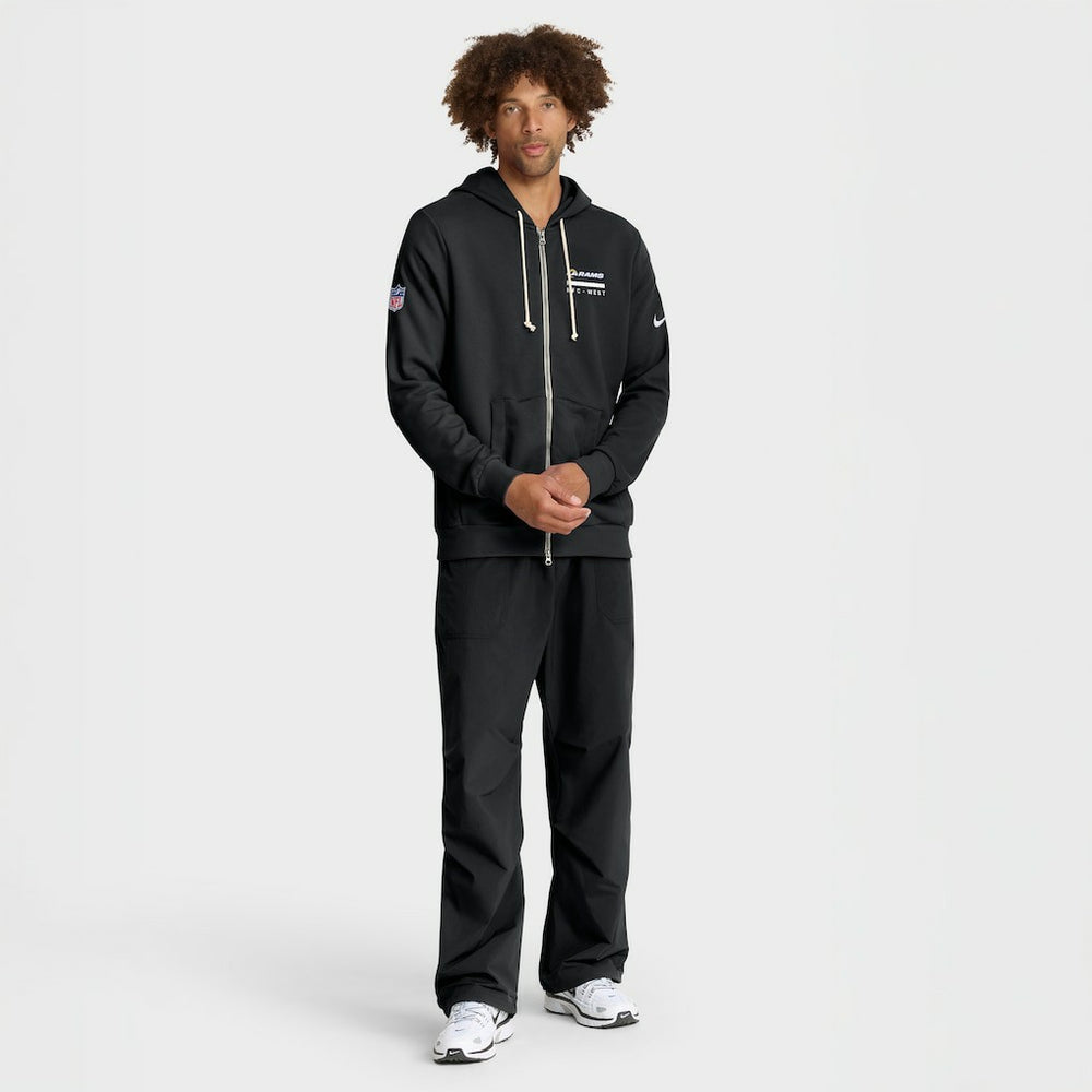 Los Angeles Rams Sideline Standard Issue Utility Player Dri-FIT Full-Zip Hoodie Black - Nike