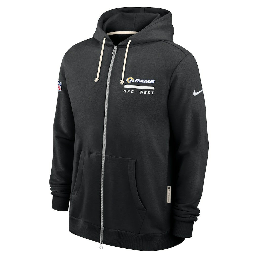 Los Angeles Rams Sideline Standard Issue Utility Player Dri-FIT Full-Zip Hoodie Black - Nike