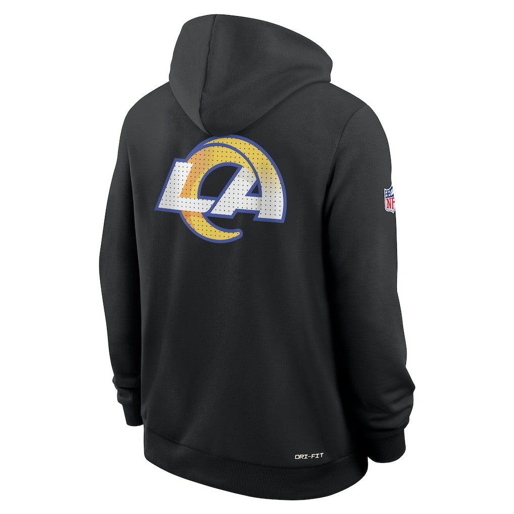 Los Angeles Rams Sideline Standard Issue Utility Player Dri-FIT Full-Zip Hoodie Black - Nike