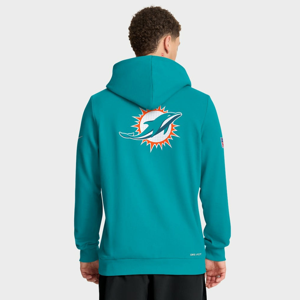 Miami Dolphins Sideline Standard Issue Utility Player Dri-FIT Full-Zip Hoodie Aqua - Nike