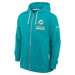 Miami Dolphins Sideline Standard Issue Utility Player Dri-FIT Full-Zip Hoodie Aqua - Nike