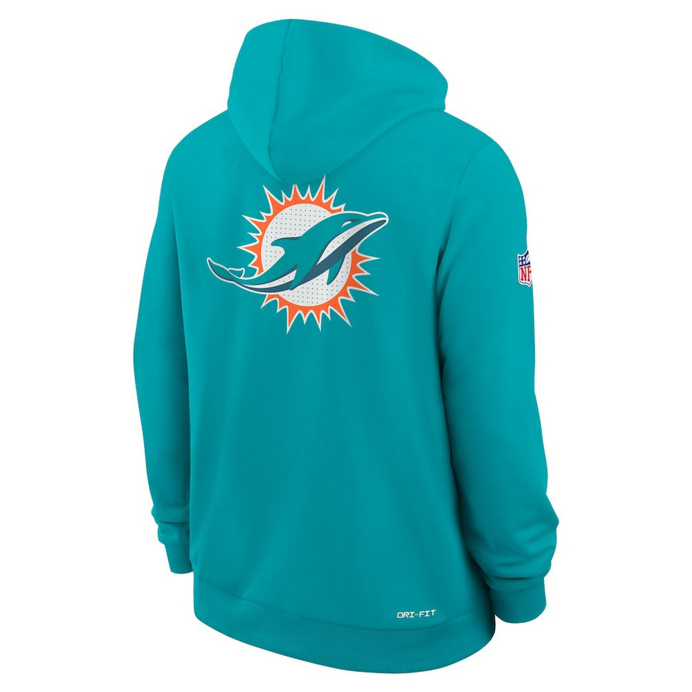 Miami Dolphins Sideline Standard Issue Utility Player Dri-FIT Full-Zip Hoodie Aqua - Nike