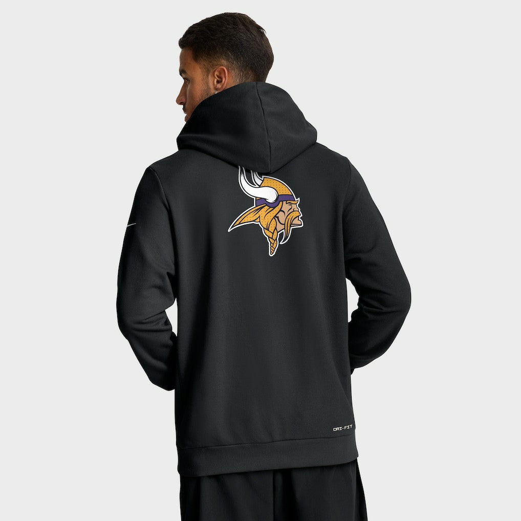 Minnesota Vikings Sideline Standard Issue Utility Player Dri-FIT Full-Zip Hoodie Black - Nike